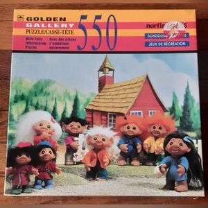 Vintage 1992 NORFIN TROLLS Schoolyard Frolics 550 Piece Jigsaw Puzzle *COMPLETE